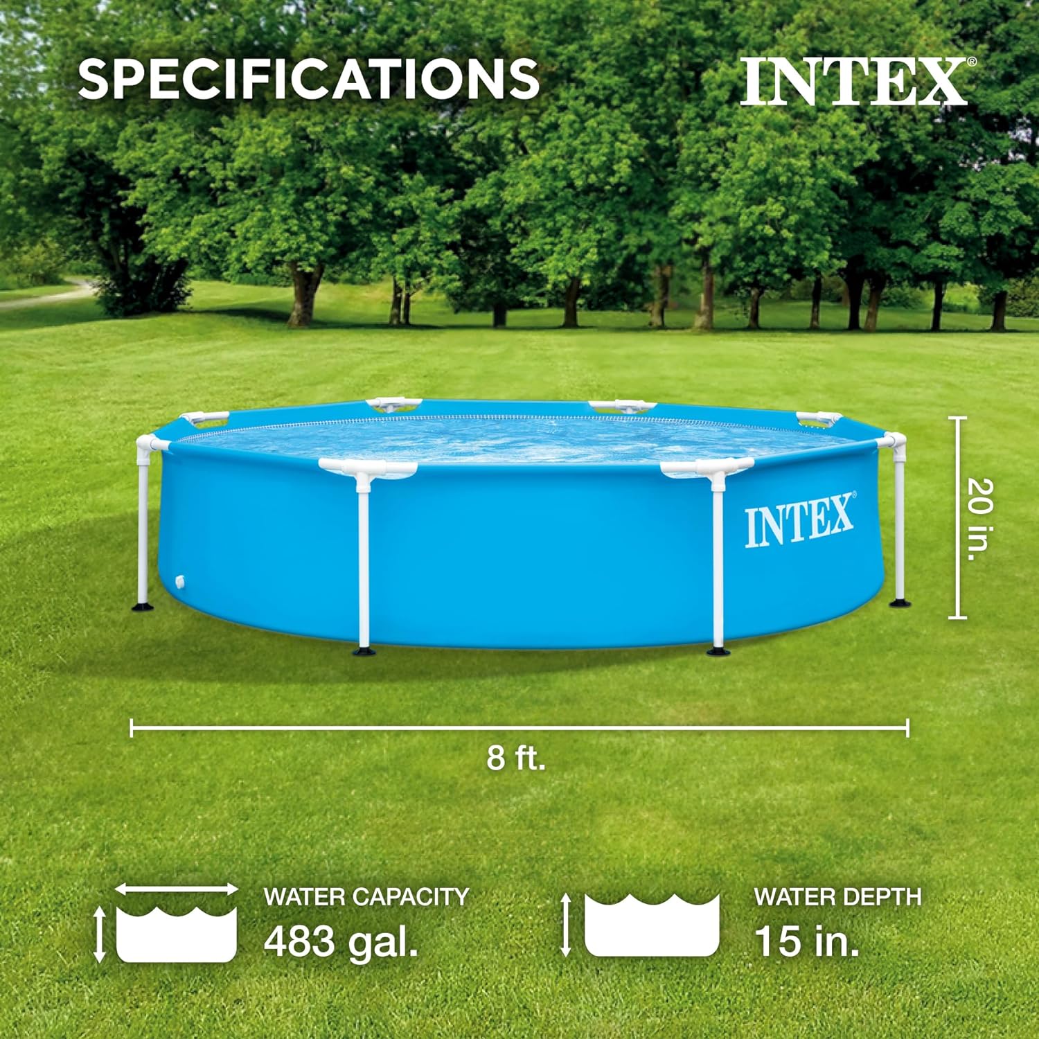 Metal frame pool intex